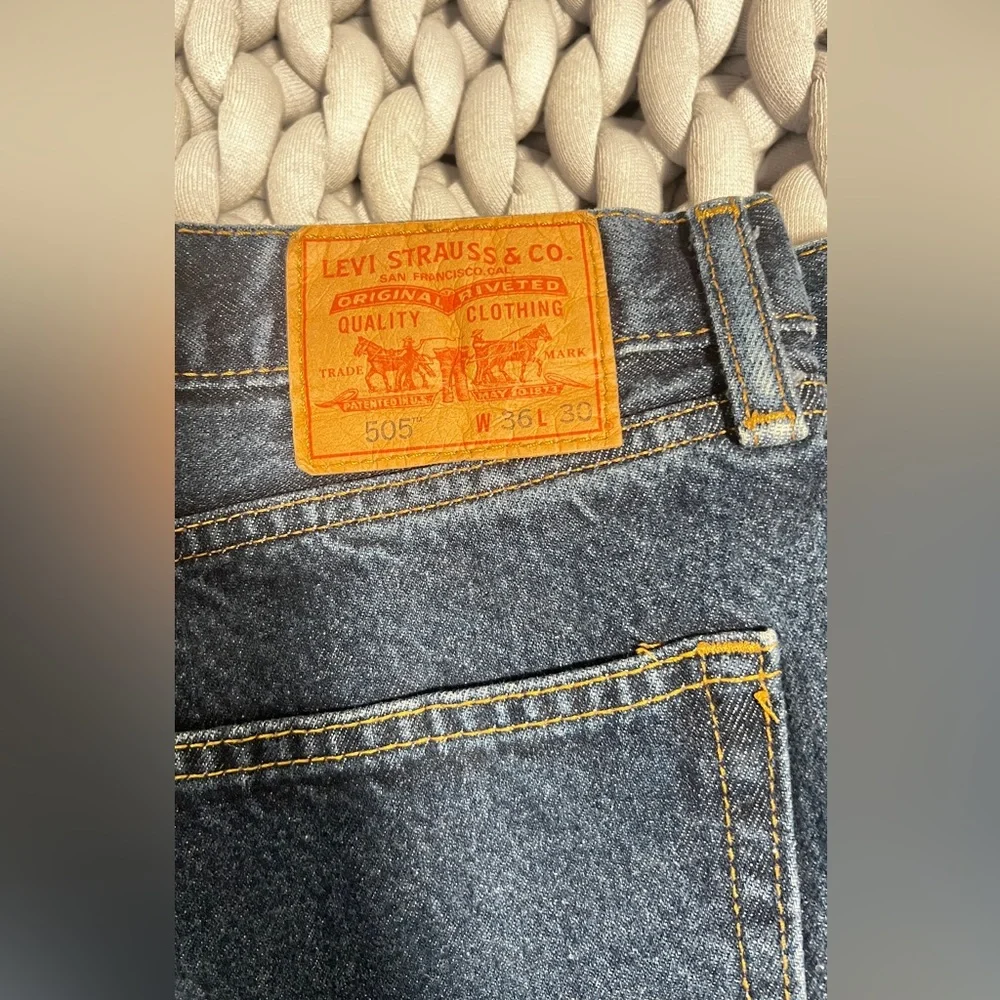 Levi's Classic Blue Jeans with Gold Stitching